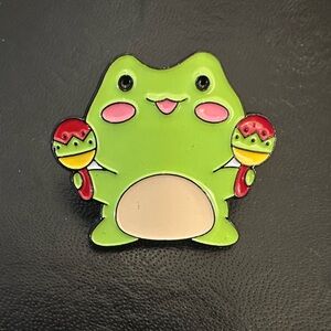 Frog With Maracas Pin